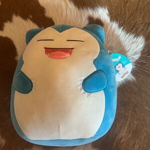Squishmallow Pokemon Snorlax Plush Blue Sleepy Ball Nintendo collectible Tag 12”